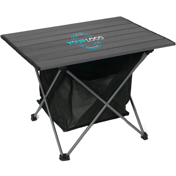 Aluminum Portable Camping Table with Storage Bag - Your Logo (Square)