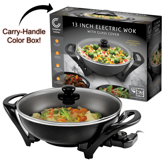 E - 13in Electric Wok