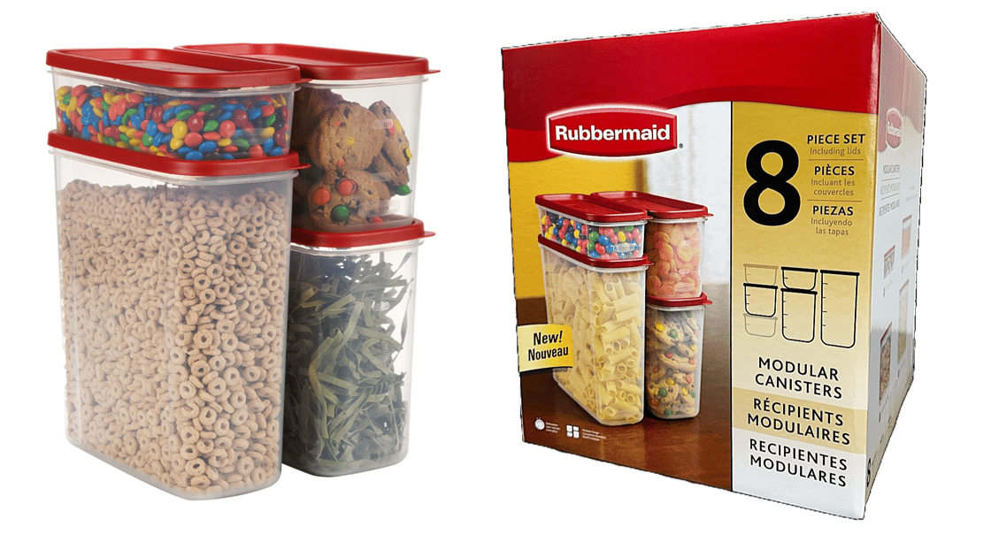 E - 8Pc Rubbermaid Food Storage Set