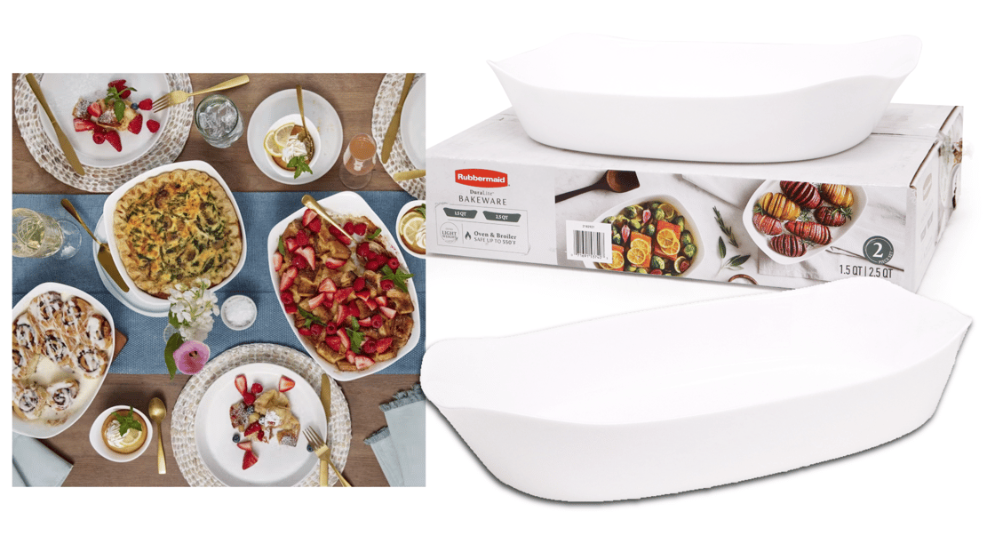 E - Rubbermaid 2Pc Duralite Bakeware Set