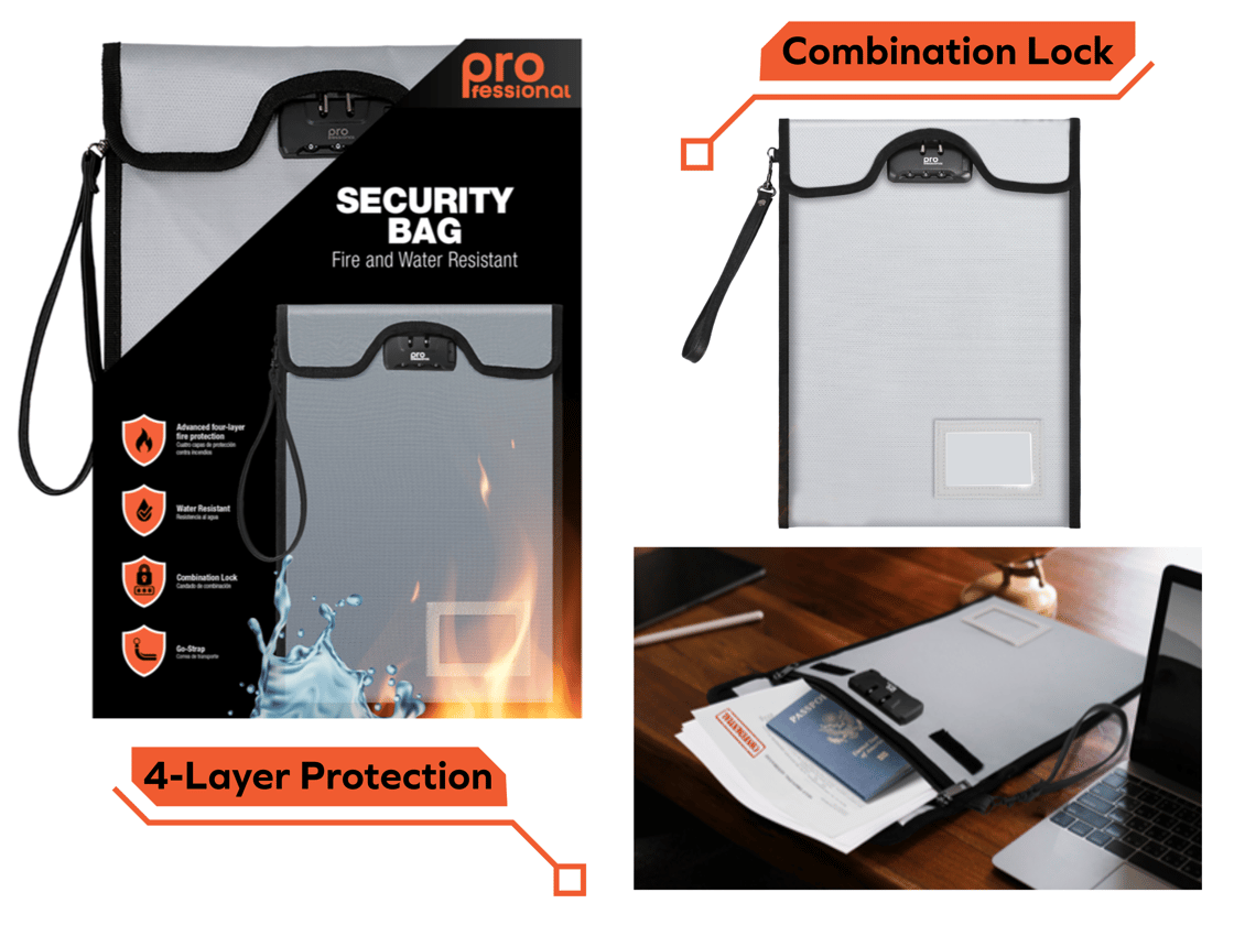 E - Security Bag w Combo Lock