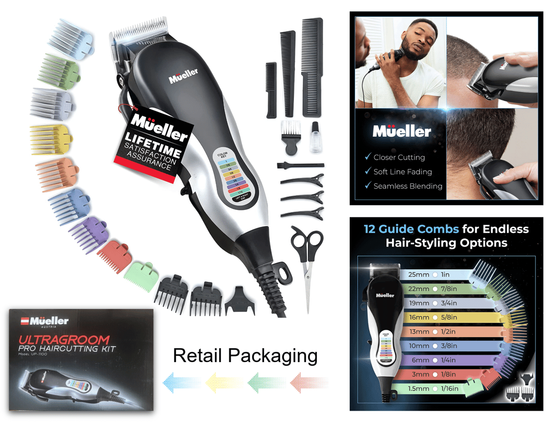 E7 - 24-Piece UltraGroom Hair Clippers