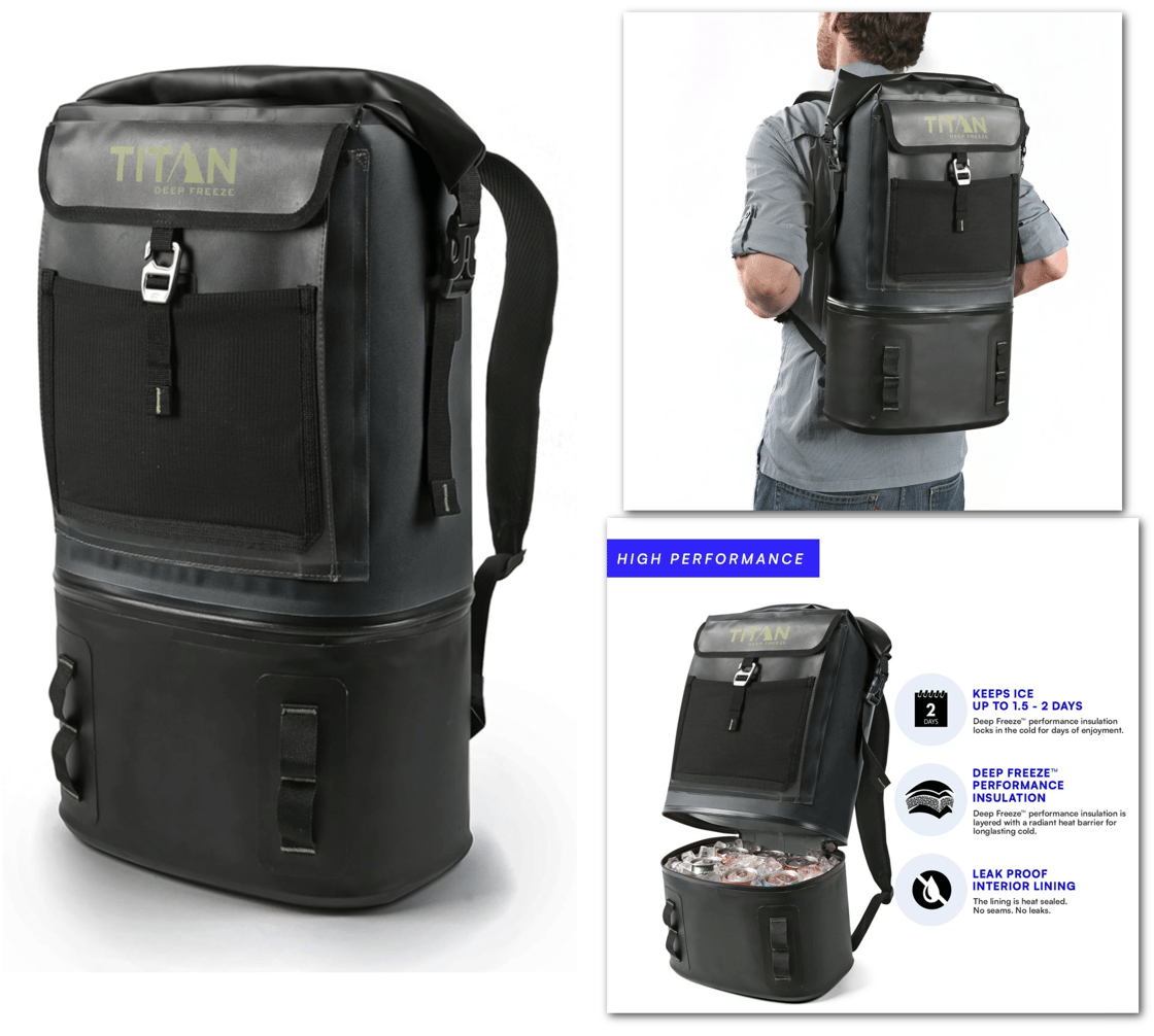 E7 - Titan Deep Freeze Welded 24-Can Backpack Cooler