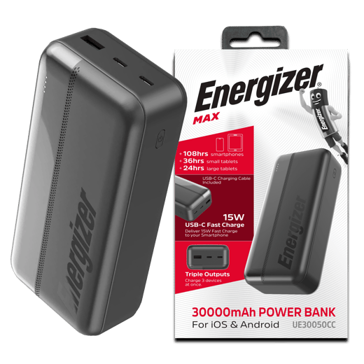 Energizer 30k Triple Output Power Bank - 5